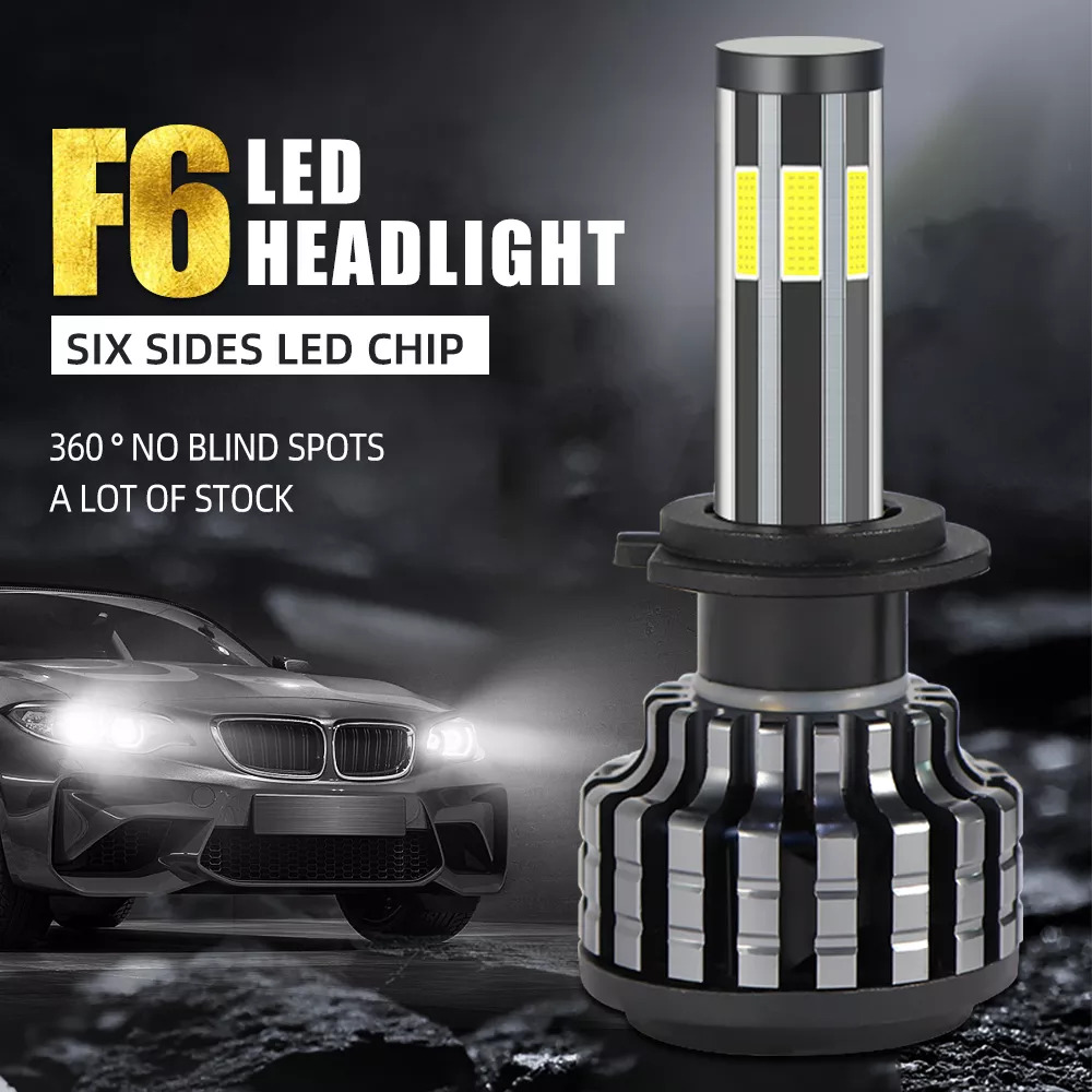 12V 6000K 6 Sides Led Auto Headlights