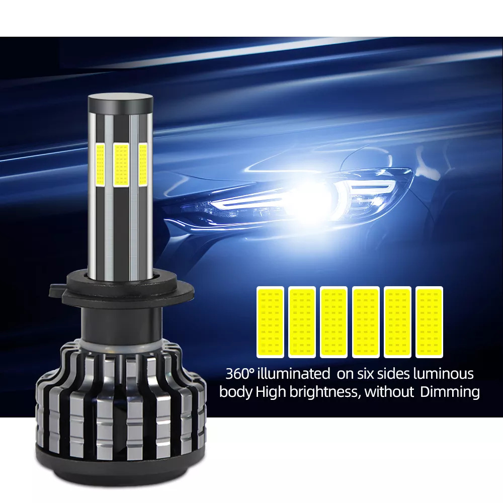 12V 6000K 6 Sides Led Auto Headlights